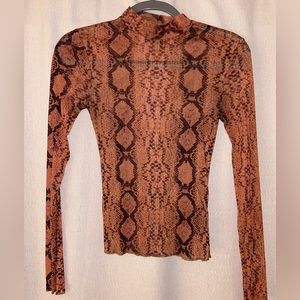 Urban Outfitters Snake print Mesh top